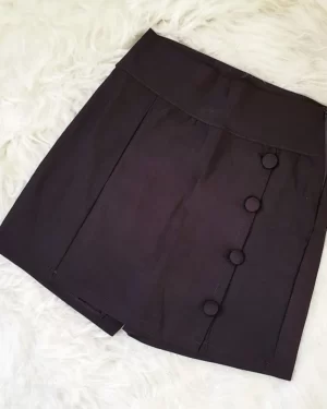 short saia bengaline preto