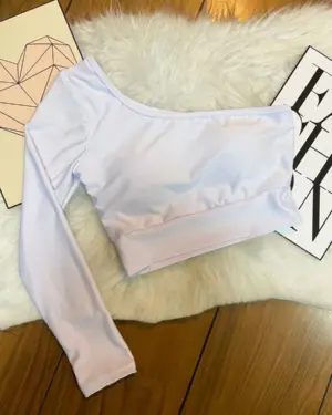 cropped branco manga longa