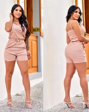 macaquinho rosa curto