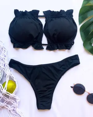 Biquíni Preto Cortininha