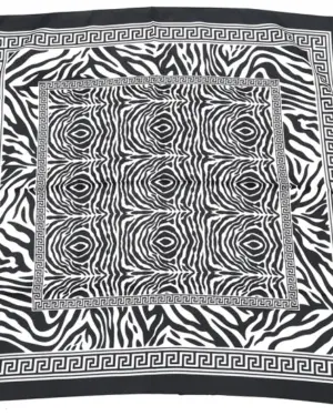 lenço de cetim estampado zebra